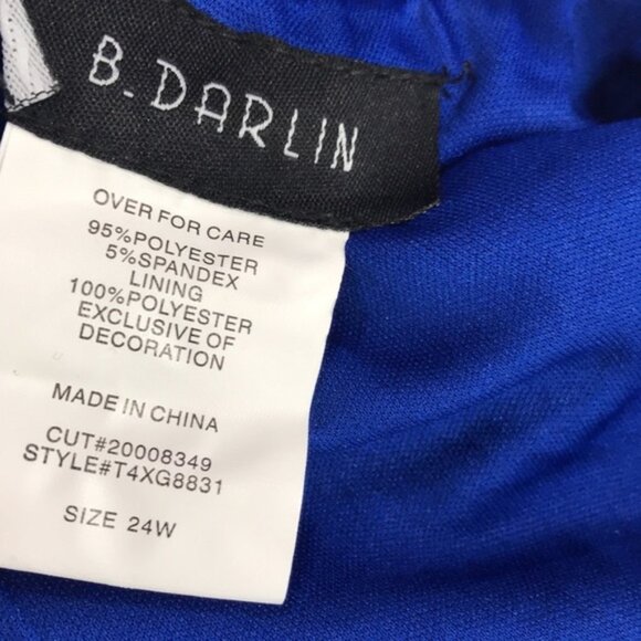 B Darlin Trendy Plus Size Lace-Back Gown - Picture 6 of 8